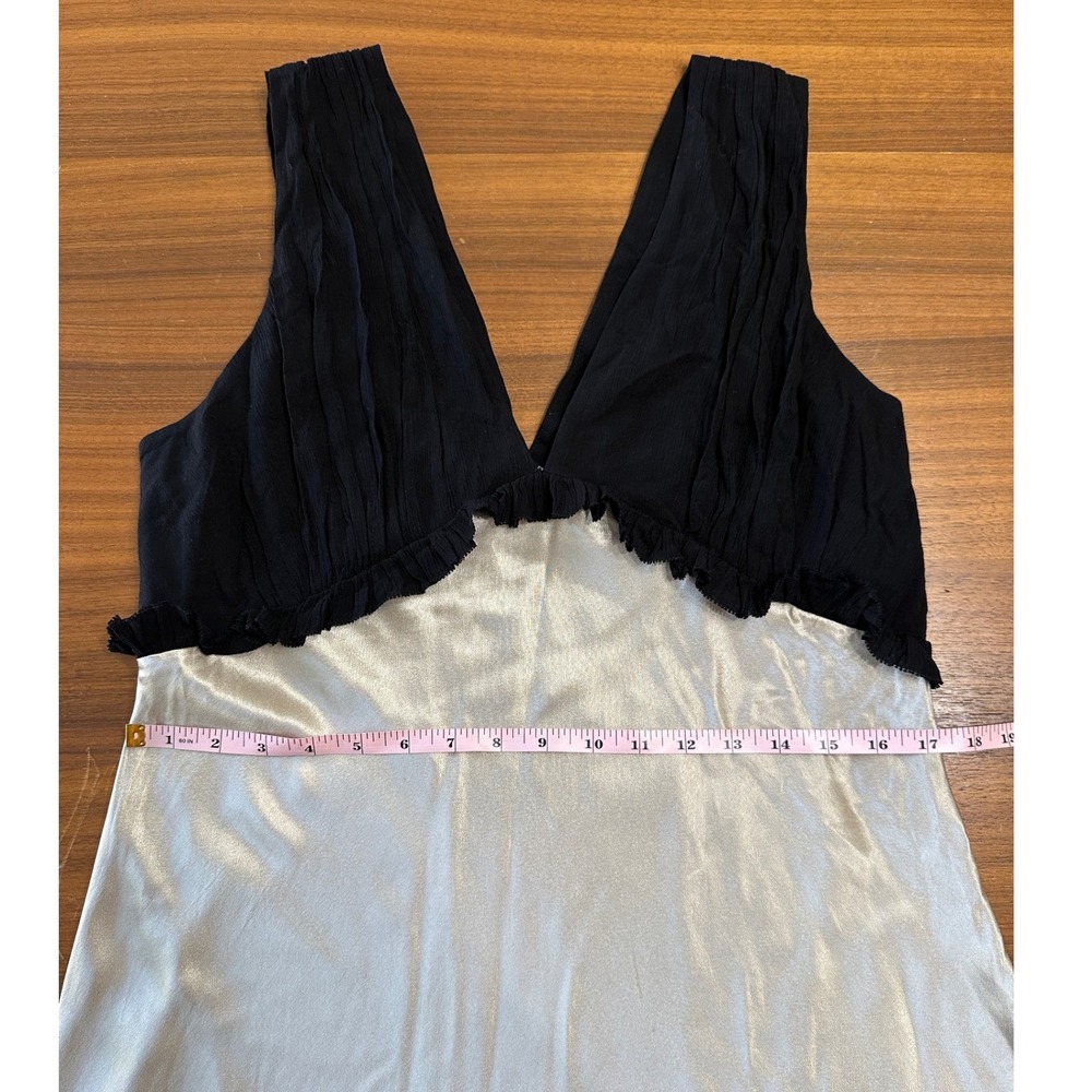 Rails Gilda Maxi Slip Dress XL Champagne Black Holiday Event Wedding Guest - Picture 5 of 13